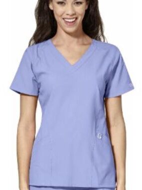 Wink women's large Short Sleeve Scrub Top in Light Blue